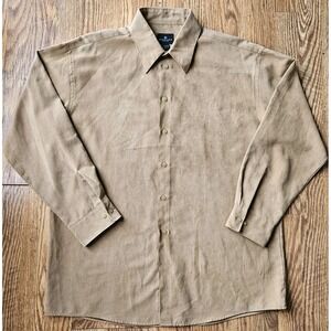 Reaction Kenneth Cole Long Sleeve‎ Collared Button Up Shirt Mens L  32-33